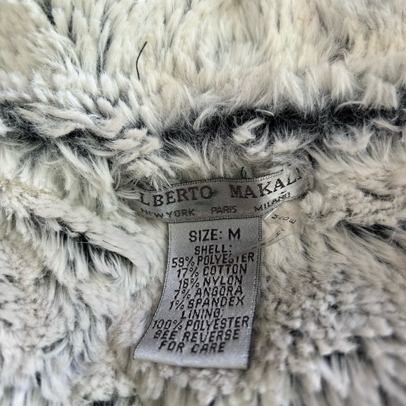 Alberto Malala sweater jacket hooded soft fluffy lining.glitter trim Sz M - Picture 2 of 7